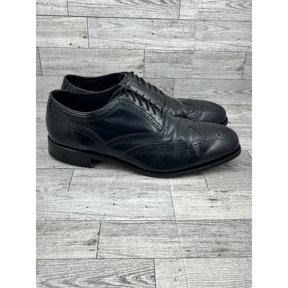 Florsheim Men Black‎ Leather Wingtip Brogue Oxford Dress Shoes 17066-01 Size 12D